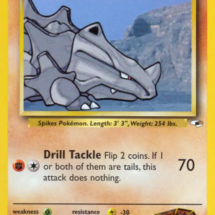 Brock's Rhyhorn (70) Gym Heroes Common 70 (LP)