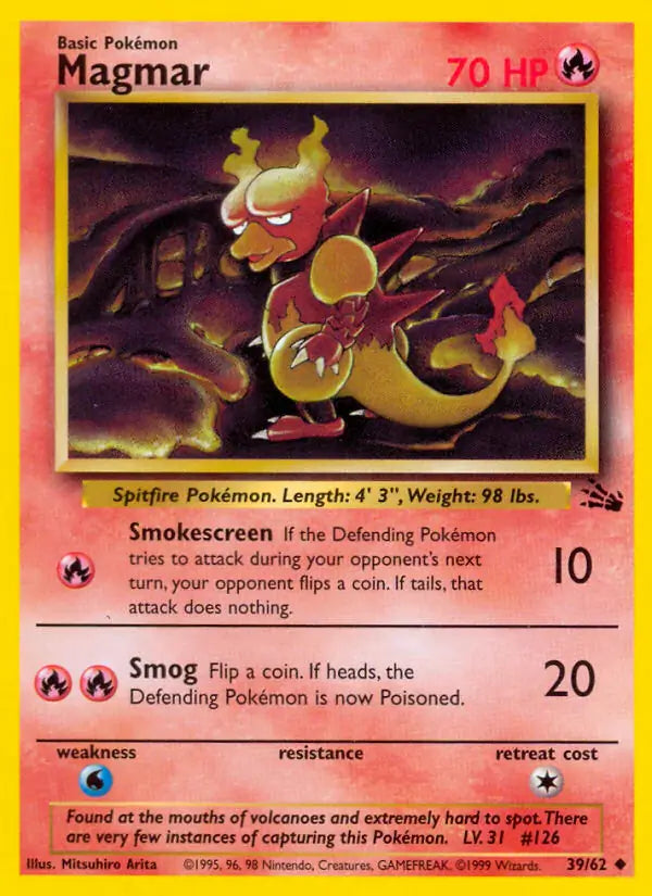 Magmar Fossil Uncommon 39 (MP)