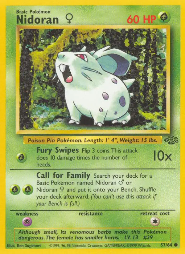 Nidoran F Jungle Common 57 (DMG)