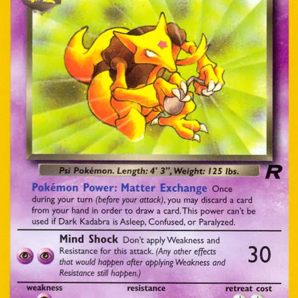 Dark Kadabra Team Rocket Uncommon 39 (LP)
