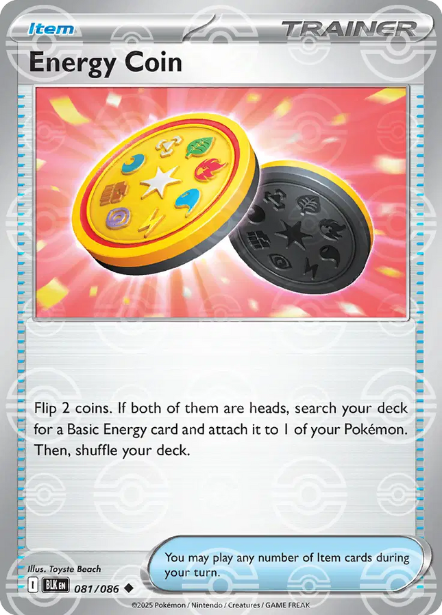Energy Coin (Poke Ball Pattern) Uncommon • 081/086 Black Bolt