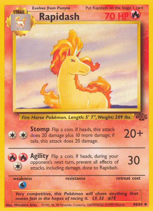 Rapidash Jungle Uncommon 44 (DMG)