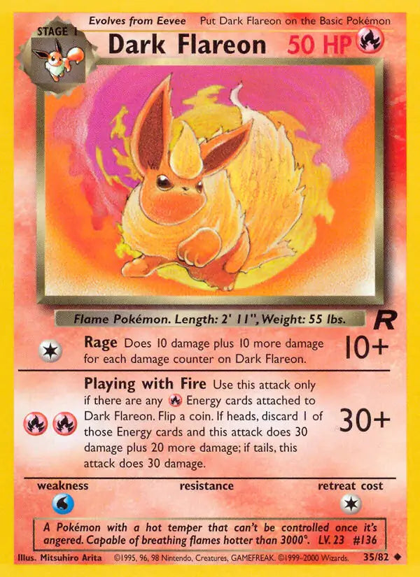 Dark Flareon Team Rocket Uncommon 35 (HP)