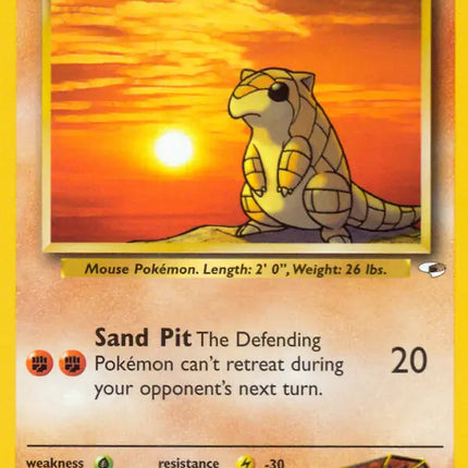 Brock's Sandshrew (72) Gym Heroes Common 72 (LP)