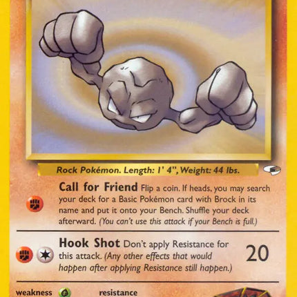 Brock's Geodude (66) Gym Heroes Common 66 (MP)