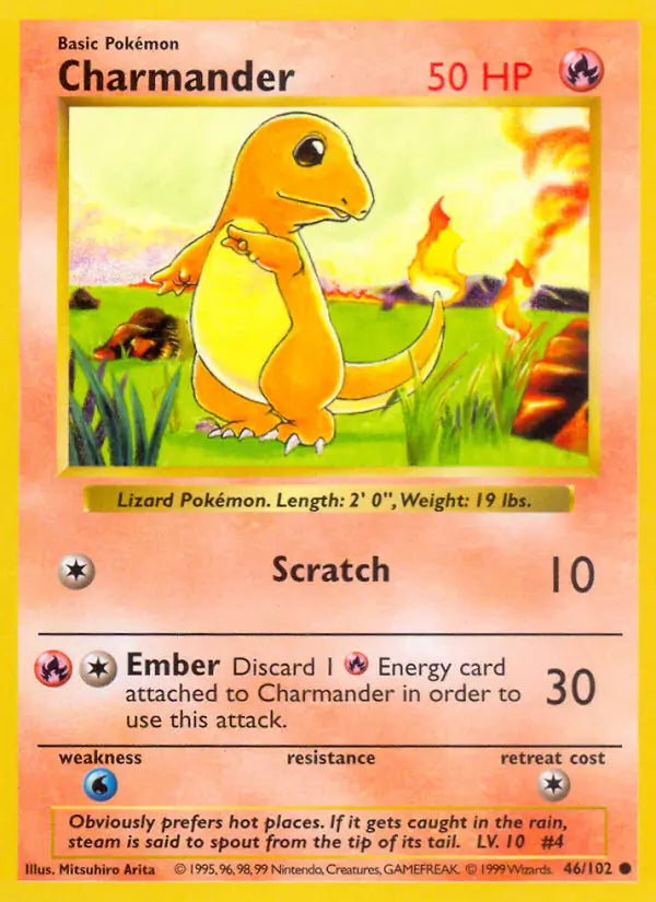 Charmander Base Set (Shadowless) Common 46