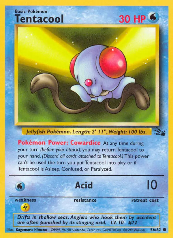 Tentacool Fossil Common 56 (HP)