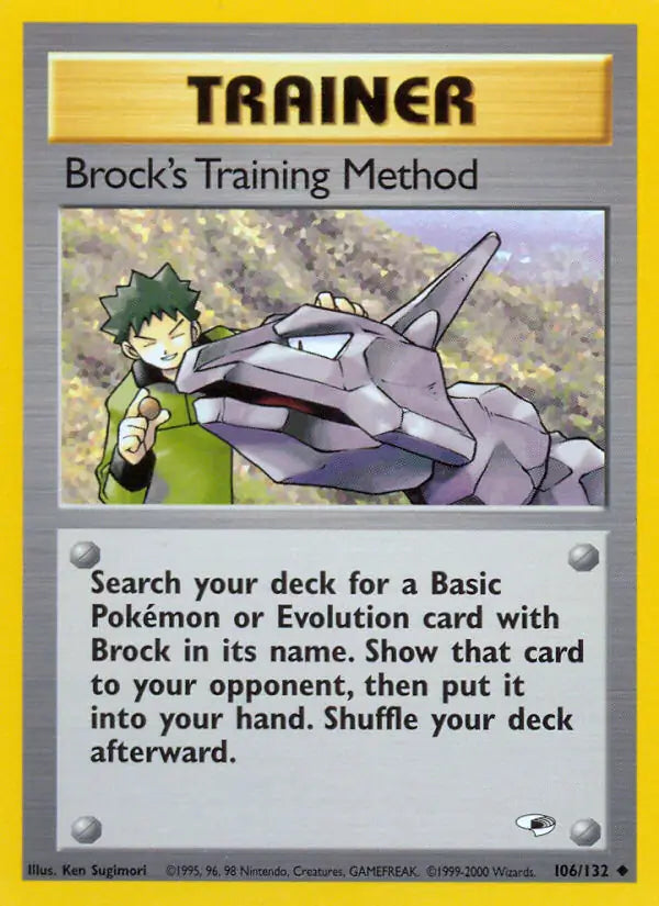 Brock's Training Method Gym Heroes Uncommon 106 (MP)