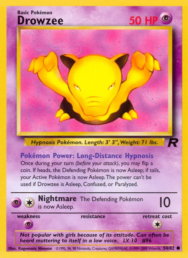 Drowzee Team Rocket Common 54 (LP)