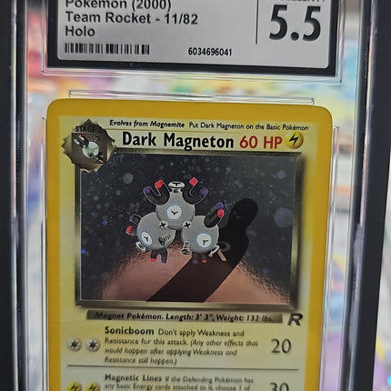 Dark Magneton Holo Rare Team Rocket CGC EXCELLENT 5.5