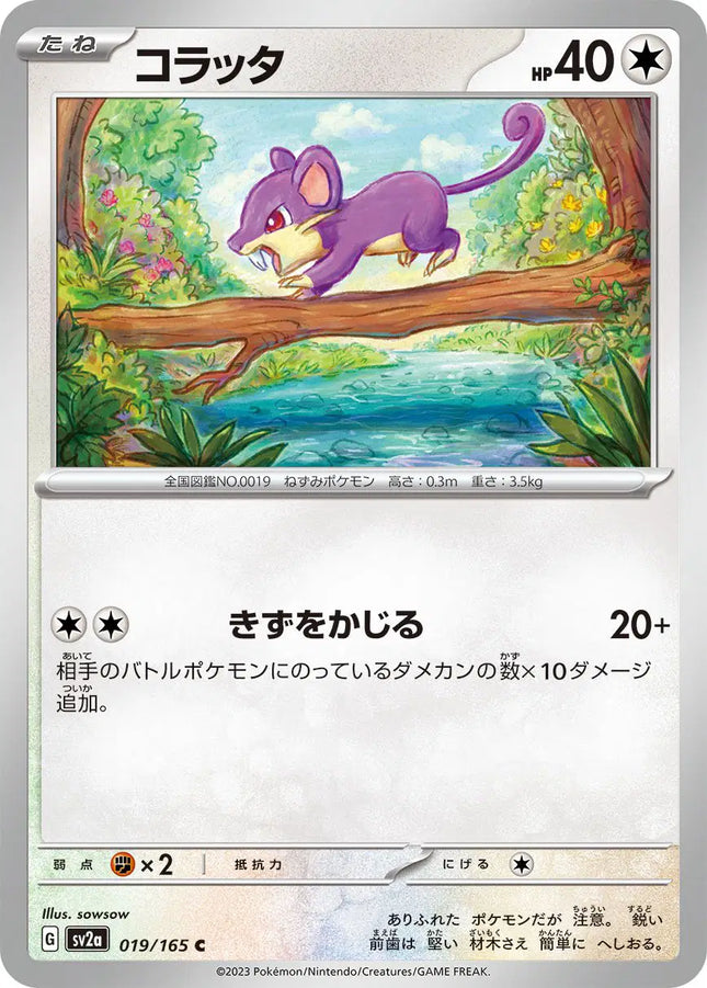 Rattata (JP) Pokemon • Common • 019/165 Pokemon 151