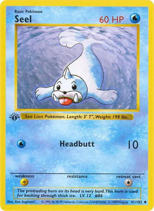Seel Base Set (1st Edition & Shadowless) Uncommon 41 (MP)