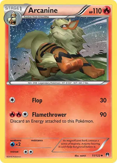 Arcanine Uncommon • 11 BREAKpoint Reverse Holofoil