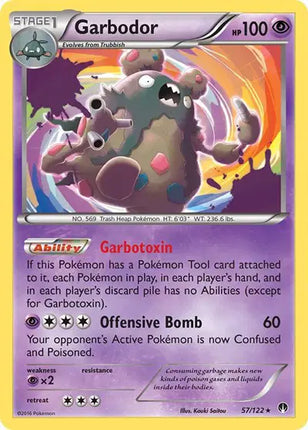 Garbodor Pokemon • Holo Rare • 57 BREAKpoint