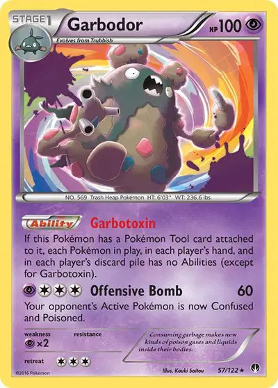 Garbodor Pokemon • Holo Rare • 57 BREAKpoint
