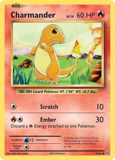 Charmander Evolutions Common 9/108 (LP)