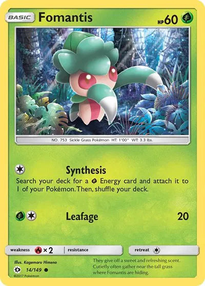 Fomantis Sun & Moon Base Set Common 14