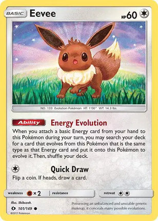 Eevee Common • 101 Sun & Moon Base Set