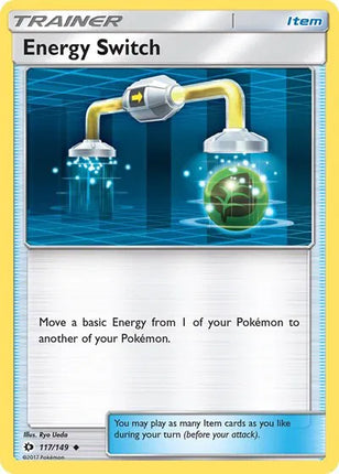 Energy Switch Sun & Moon Base Set Uncommon 117 Reverse Holofoil
