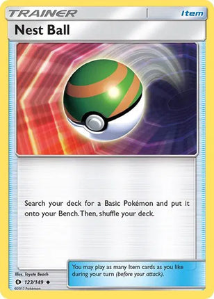 Nest Ball Sun & Moon Base Set Uncommon 123