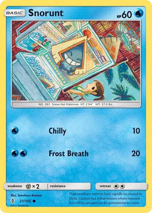 Snorunt Common • 31/145 Guardians Rising Reverse Holofoil