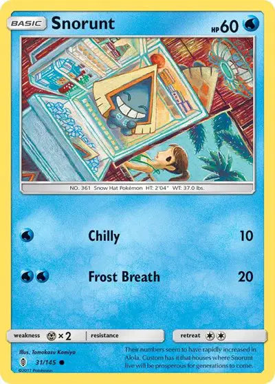 Snorunt Common • 31/145 Guardians Rising Reverse Holofoil