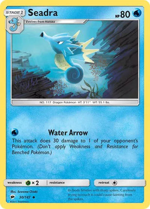Seadra Burning Shadows Uncommon 30/147