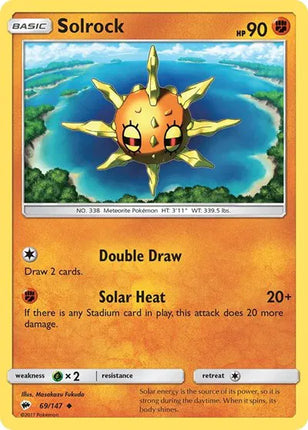 Solrock Burning Shadows Uncommon 69/147