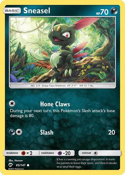 Sneasel Burning Shadows Common 85/147