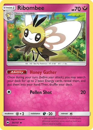 Ribombee Burning Shadows Uncommon 96/147