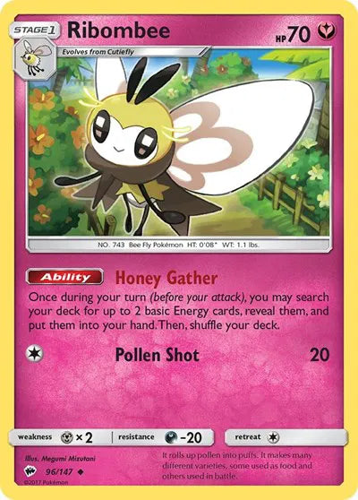 Ribombee Burning Shadows Uncommon 96/147