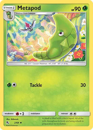 Metapod Hidden Fates Uncommon 2/68