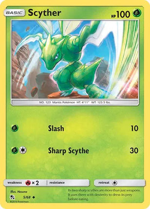 Scyther Hidden Fates Uncommon 5/68