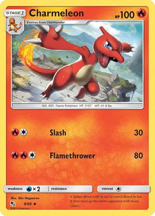 Charmeleon Hidden Fates Uncommon 8/68