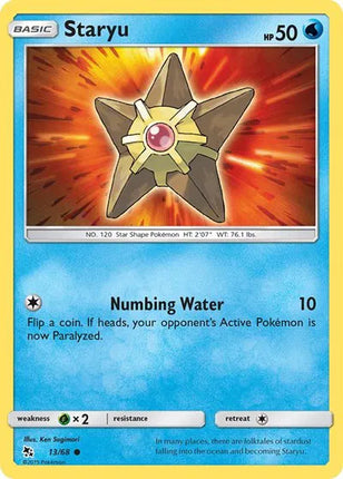 Staryu Hidden Fates Common 13/68