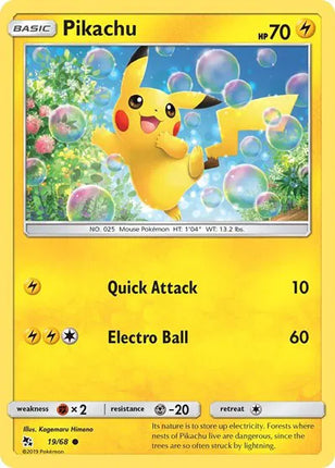 Pikachu Hidden Fates Common 19/68