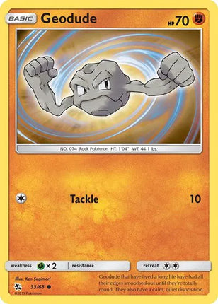 Geodude Hidden Fates Common 33/68