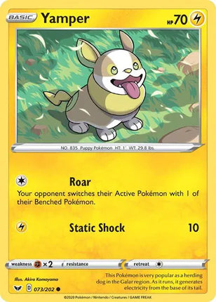 Yamper (073) Sword & Shield Base Set Common 073/202