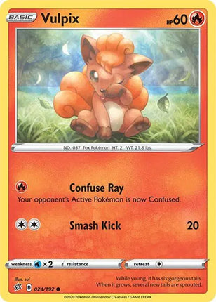 Vulpix Rebel Clash Common 024/192