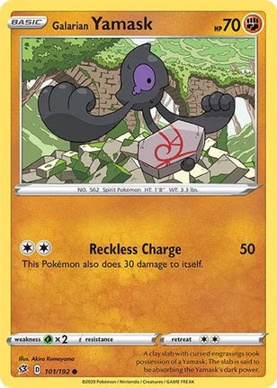 Galarian Yamask Rebel Clash Common 101/192