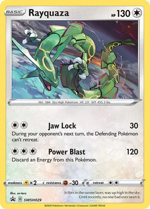 Rayquaza Promo • SWSH029 Sword & Shield Promo Sea & Sky Cracked Holo
