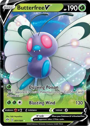 Butterfree V Darkness Ablaze Ultra Rare 001/189