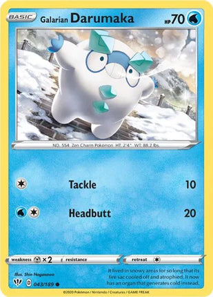Galarian Darumaka Darkness Ablaze Common 043/189
