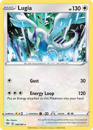 Lugia Darkness Ablaze Rare 140/189