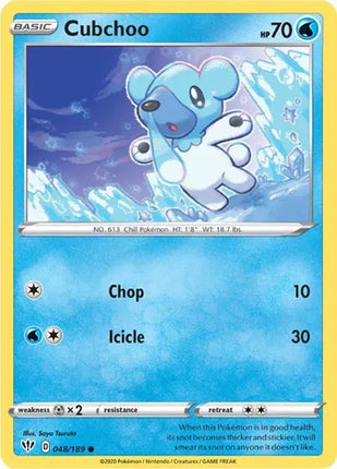 Cubchoo Darkness Ablaze Common 048/189