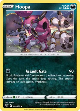 Hoopa Holo Rare • 111/189 Darkness Ablaze
