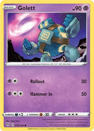 Golett Darkness Ablaze Common 076/189