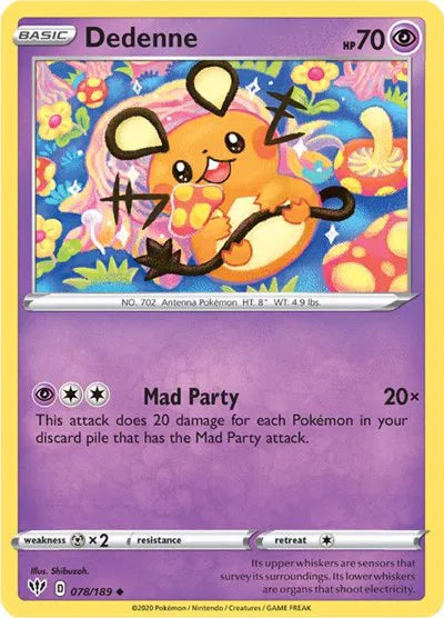 Dedenne Darkness Ablaze Uncommon 078/189