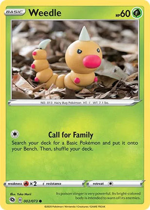 Weedle Champion's Path Common 02/73