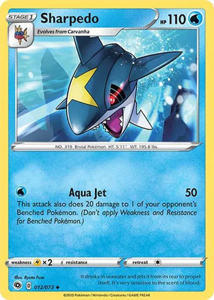Sharpedo Champion's Path Uncommon 12/73